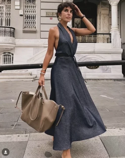 zw collection midi halter dress Lilyana Low Back Halter Midi Dress