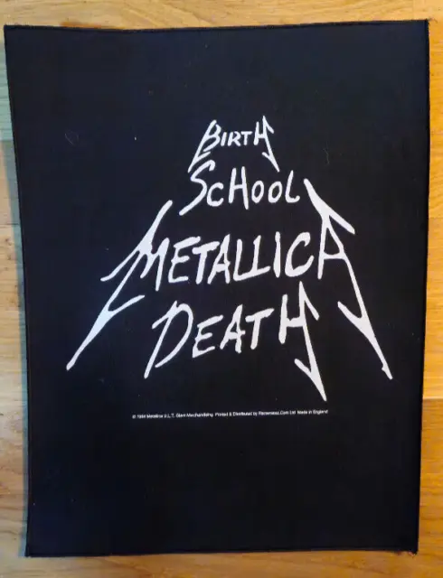 Parche De Metallica - Escuela De Nacimiento Metallica Muerte 1994 Gigante...