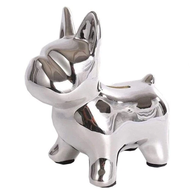 Statua Bulldog Francese Seduto Ceramica Cane Statuetta Maialino Panca Ceramica Artigianato