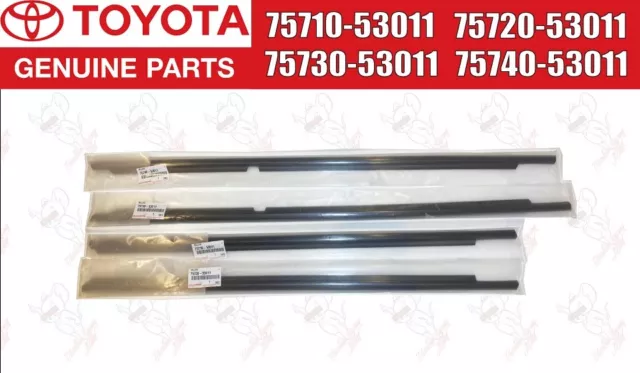 Toyota Lexus Genuine Altezza IS300 01-05 Front Rear Door Belt Moulding Set OEM