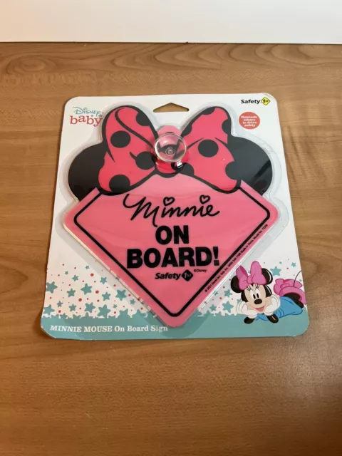 NEW Baby On Board Disney Baby Minnie Mouse On Board Car Decal Sign Safety 1st