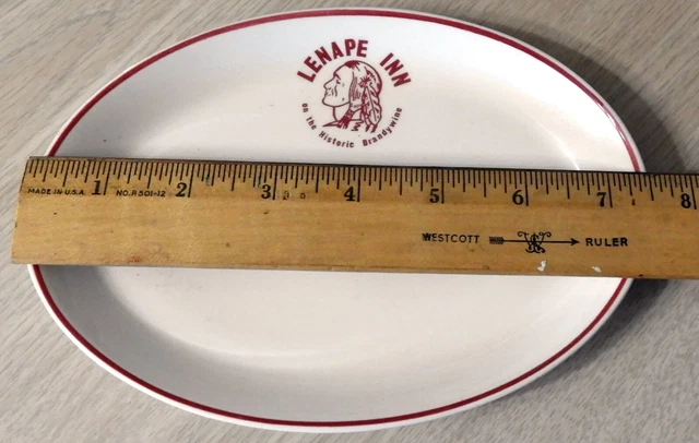 SYRACUSE CHINA VINTAGE LENAPE INN RESTAURANT  PLATE INDIAN HEAD -7 1/2 x 5 1/4