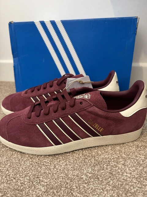 adidas gazelle silver green womens Men's adidas Gazelle Shoes Burgundy B41645