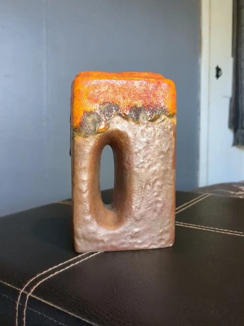 VINTAGE JOPEKO KERAMIC West German Lava Vase - 6 25