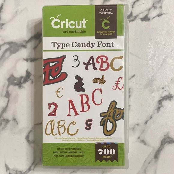 CRICUT ART CARTRIDGE Type Candy Font Craft Alphabet Complete Box