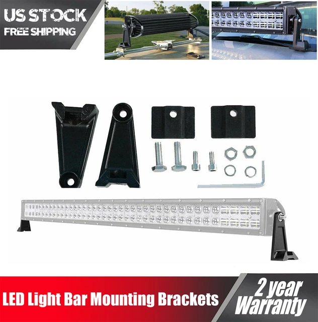Universal 2Pcs Mounting Brackets Side Rotating LED Work Light Bar Aluminum Alloy