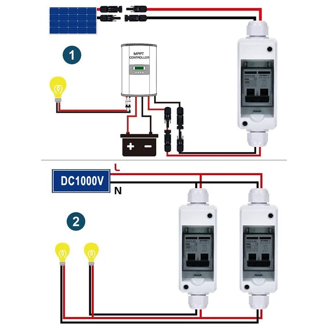 Interruttore Circuito DC1000V Scollegare IP65 Isolante PV Confezioni Solari