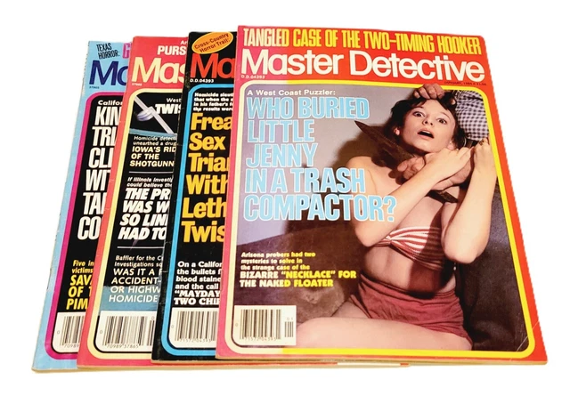 VINTAGE MASTER DETECTIVE Magazines 80s True Crime 4 Issues 38 00 VINTAGE MASTER DETECTIVE Magazines 80s True Crime 4 Issues 38 00