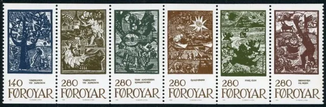 FÄRÖER Dänemark Jahrgang 1984 Märchen Markenheftchen Briefmarken Mi 106 - 111 **