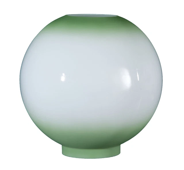 B&P Lamp Antique Green Tint Opal Glass Ball Shade