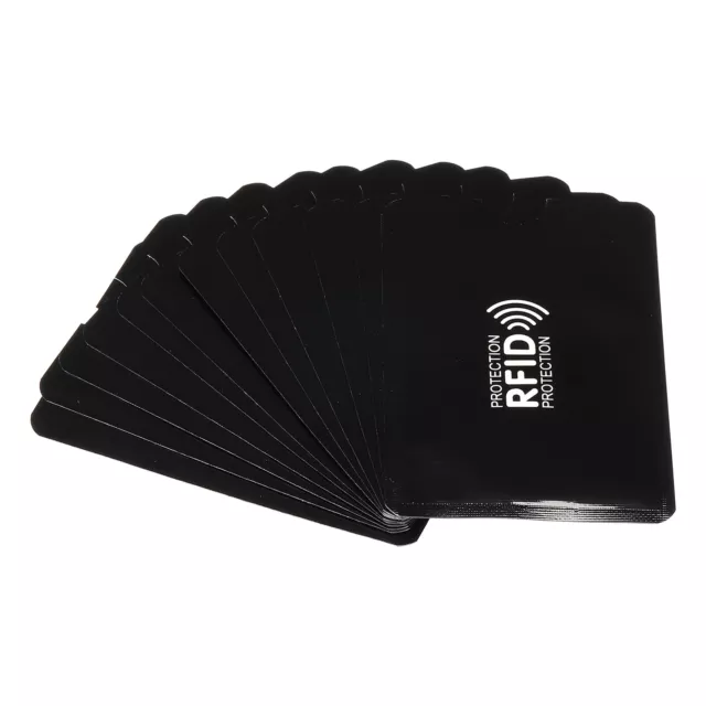 24Pcs RFID Blocking Sleeves Identity Theft Credit Cards Protector Holders Black