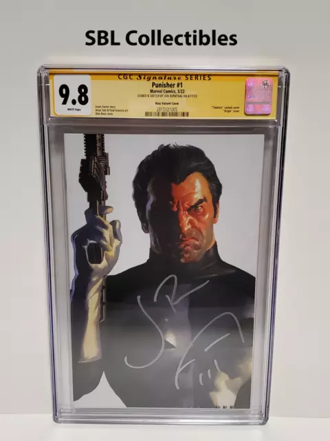 Punisher #1 Timeless Virgin CGC 9.8 signed and sketch by Jon Bernthal