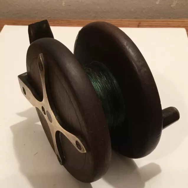 VINTAGE ANTIQUE WOODEN And Brass Fly Fishing Reel £14.99 - PicClick UK