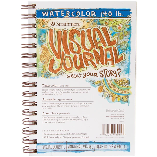 Paquete de 2 hojas Strathmore Visual Journal acuarela 5,5""X8""-22 -460550