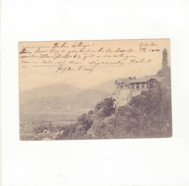 AK Ansichtskarte Graz / Castell am Schlossberg - 1900