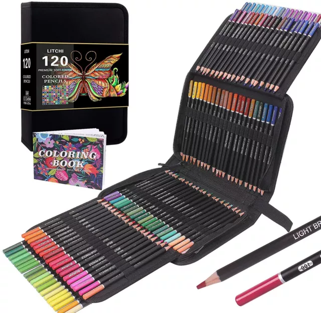 Colouring Pencils,120 Brutfuner Square Barrels Coloured Pencils