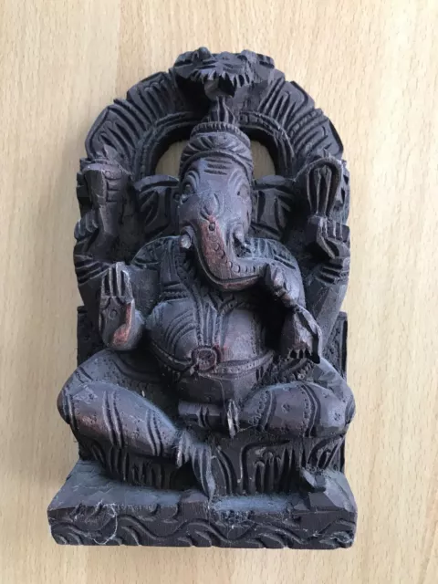 Ganesha Standfigur 20 cm aus Holz