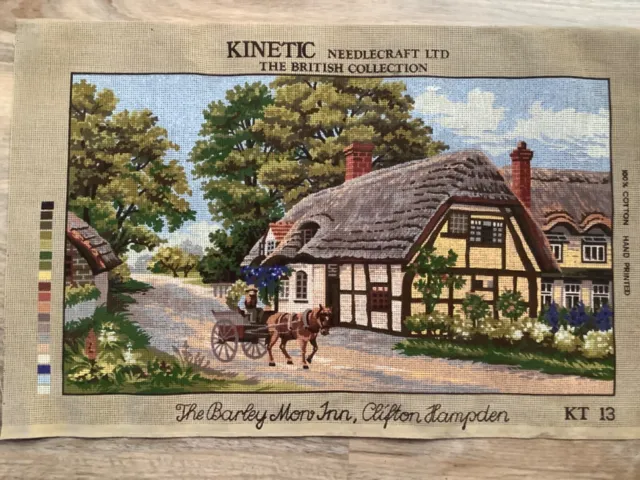 Kinetic Needlecraft Tapestry -to be stitched - The Barley Mon Inn Clifton Hampde
