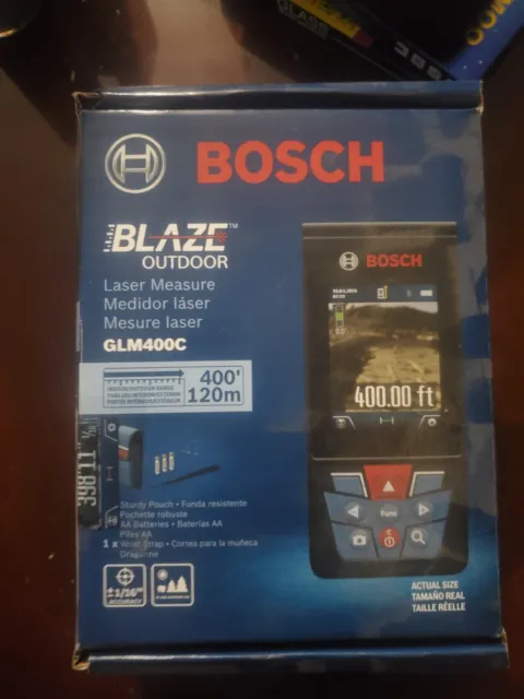 Bosch BLAZE GLM400C Outdoor 400ft Connected Laser Measure with Camera Viewfinder