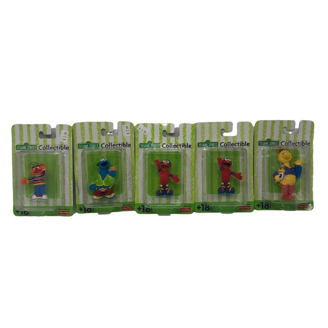Fisher Price Sesame Street Figures 2001 Cookie Monster Big Bird Ernie Elmo