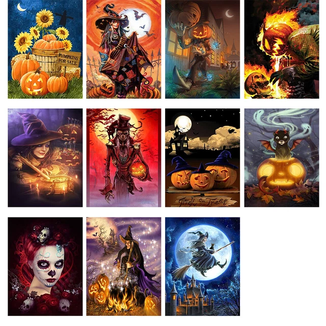 Halloween 40x50cm Pintura al óleo por números Hazlo tú mismo Pintura