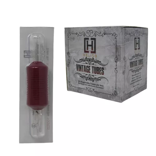 HELIOS Vintage Tattoo Tube & Grip Set Round Diamond Magnum Select Type Box of 20