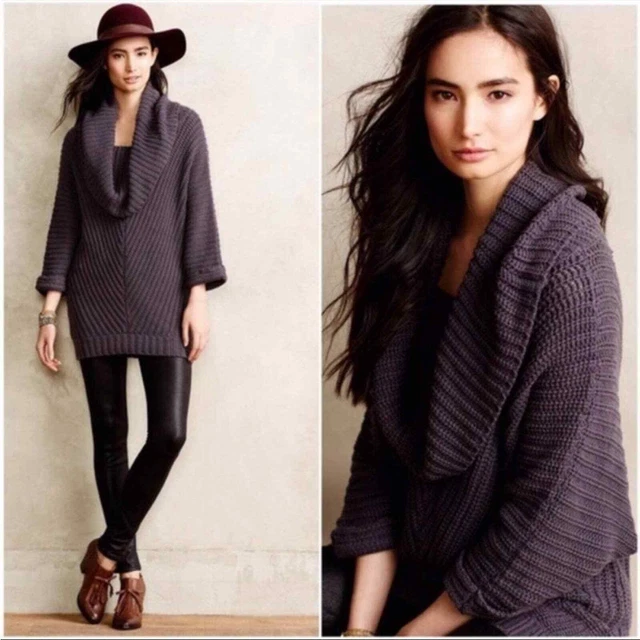 MOTH Small Tocas Oversized Chunky Cowl Tunic Sweater