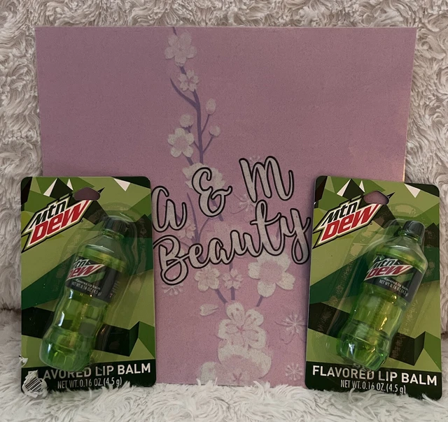 Mountain Dew Flavored Lip Balm Bottle Shape Taste Beauty New & Sealed! Lot of 2