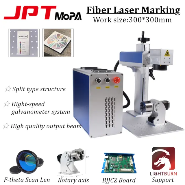 30W/60W/100W JPT M7 Mopa Fiber Laser Marking Machine Support Lightburn BJJCZ US