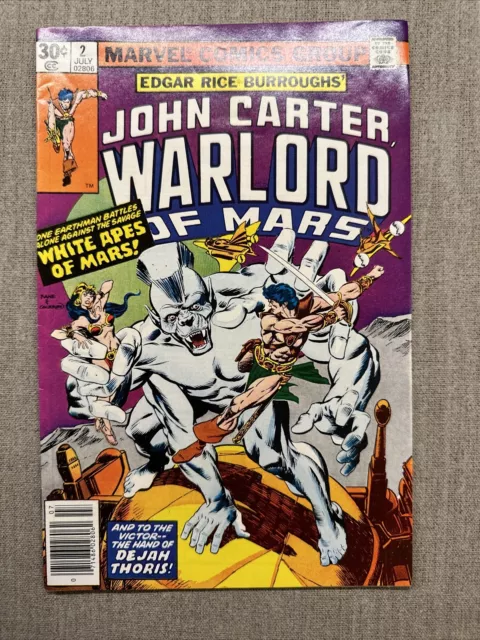 JOHN CARTER WARLORD of MARS # 2 (Marvel Comics) Edgar Rice Burroughs VF