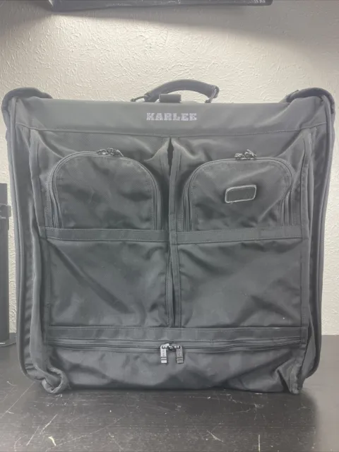 Tumi Black Ballistic Rolling 2 Wheeled Compact Garment Bag 24 X 23