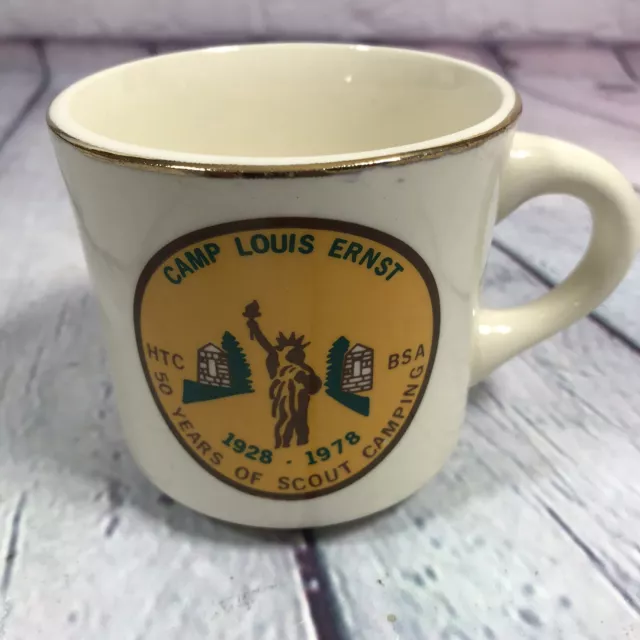 Vintage BSA Coffee Cup Mug Boy Scouts of America 1978 Camp Louis Ernst USA