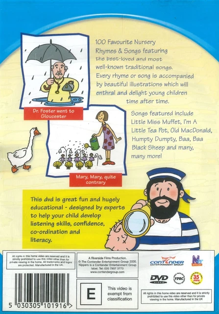 100 FAVOURITE NURSERY Rhymes Songs 2000 DVD 3 49 PicClick UK