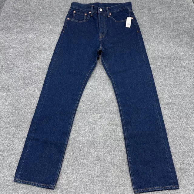 GAP Denim Jeans Mens 29x32 Blue Original Fit Dark Wash Indigo Raw Button Fly NEW