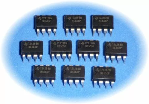 10 x Timer IC NE555P DIP-8 Texas Instruments 555