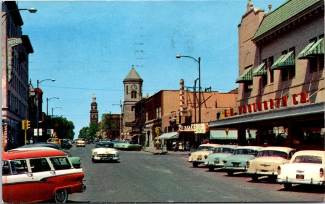 BEATRICE NE 6TH Street Rexall Drugs Woolworth Church 1950s Autos ...