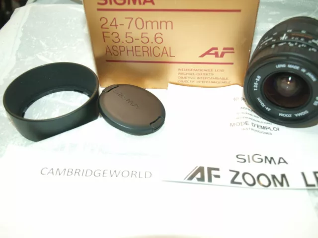 24-70mm F3.5-5.6 SIGMA ASPHERICAL AF ZOOM LENS for SONY ALPHA MINOLTA MAXXUM