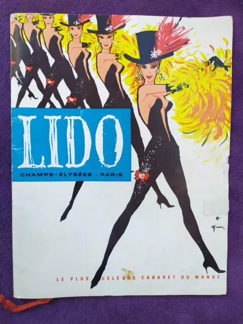 Cabaret : Programme du Lido à Paris 1962 - illustré par Brenet