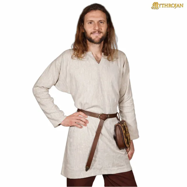 Erik Viking Tunic Medieval Reenactment LARP SCA Renaissance Fair Costume Natural