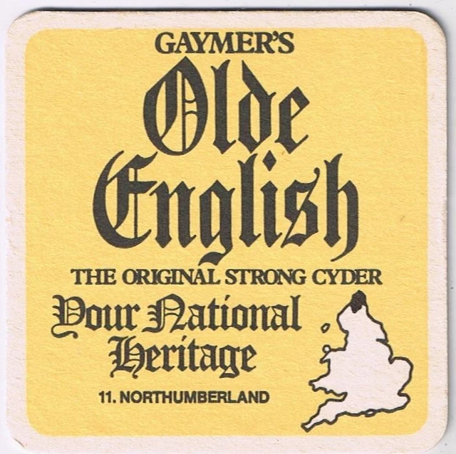 Coaster Gaymer's Olde English Strong Cyder 11 Northumberland