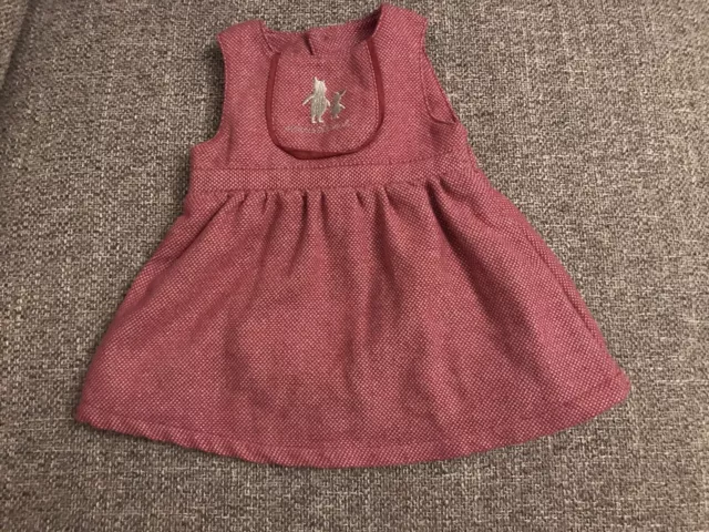 Robe bébé fille Marks & Spencers rose et argent Winnie l'ourson âge 3-6 mois