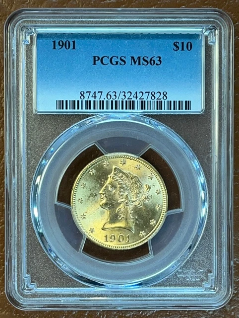 1901 $10 Liberty Head Gold Coin PCGS MS63 - Gold Eagle