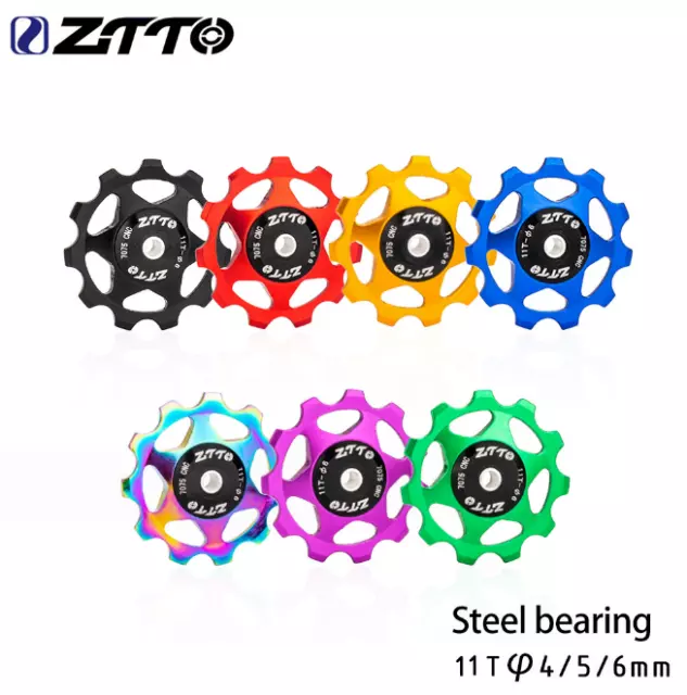 ZTTO Bicycle Rear Derailleur Alloy 11T MTB Road Bike Bearing Jockey Wheel Gear