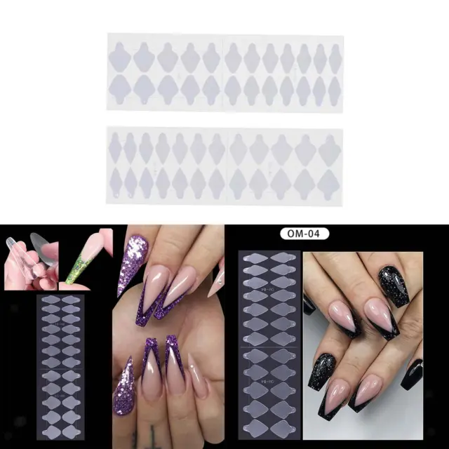 Adesivi Per Unghie French Manicure Nail Form Dual Sticker Per Stencil