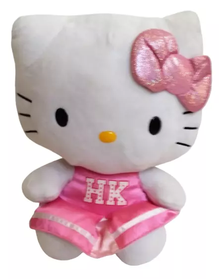 Sanrio Hello Kitty Pink Cheerleader Large Plush Ty Beanie Baby 2014 Toy Cat 12"