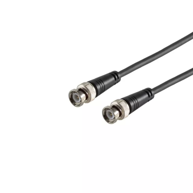 BNC-Kabel RG59 75Ohm 0,5m, doppelt geschirmt; 2x Stecker, Koaxial / Videokabel