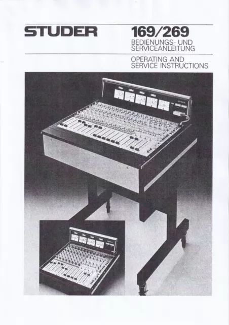 Service Manual-Bedienungsanleitung-Operating pour Studer 169, 269