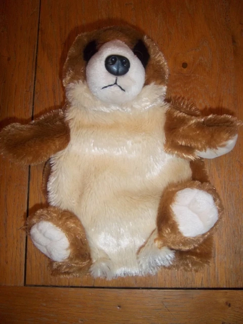 Doudou Créations Dani Marionnette Castor Marmotte Brun Marron