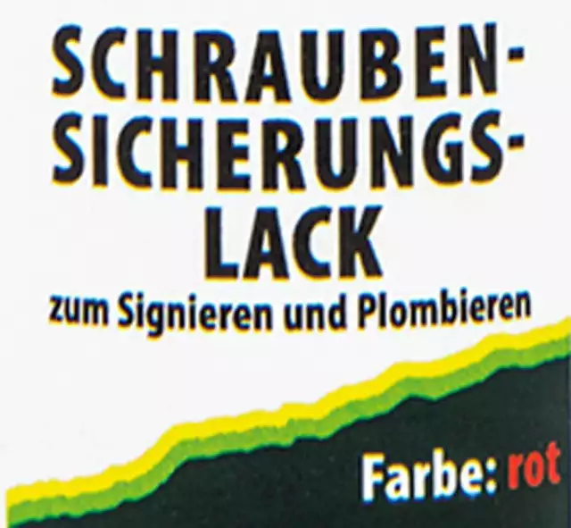 2 x Schraubensicherungslack rot 20ml Petec 90220 Plombenlack Schraubenlack 3