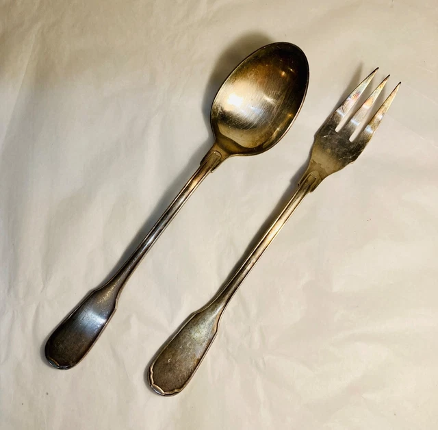 Paire de couverts de service à viande design de marque Cristina Métal